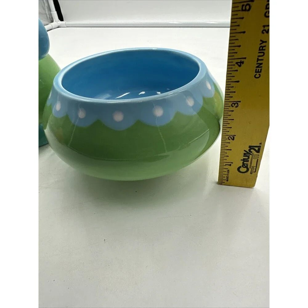 Retro Jonathan Adler Happy Home 2004 Ice Cream Parlour Bowl and Parfait Mug Blue